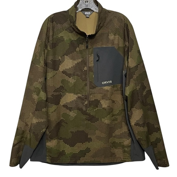Orvis Pro Jacket Mens Camo Softshell Lightweight Breathability Sz L NWOT - Picture 2 of 13